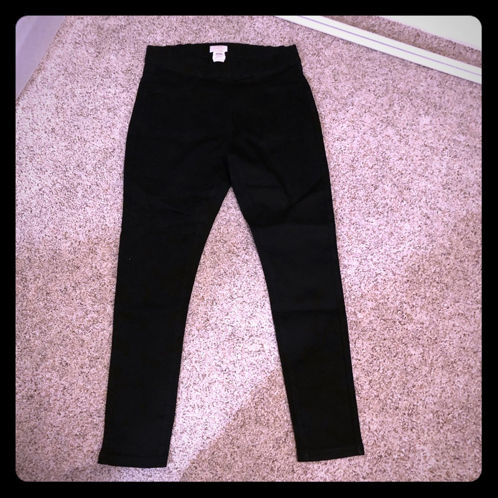 Mud pie skinny pull over black jeans/pants Large